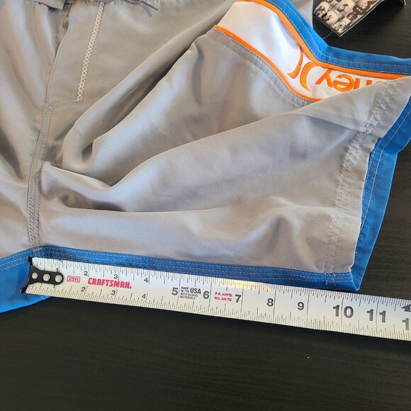 Hurley Stagger Gray Blue Board Shorts NEW 34 Beach Resort Wear - Picture 6 of 8